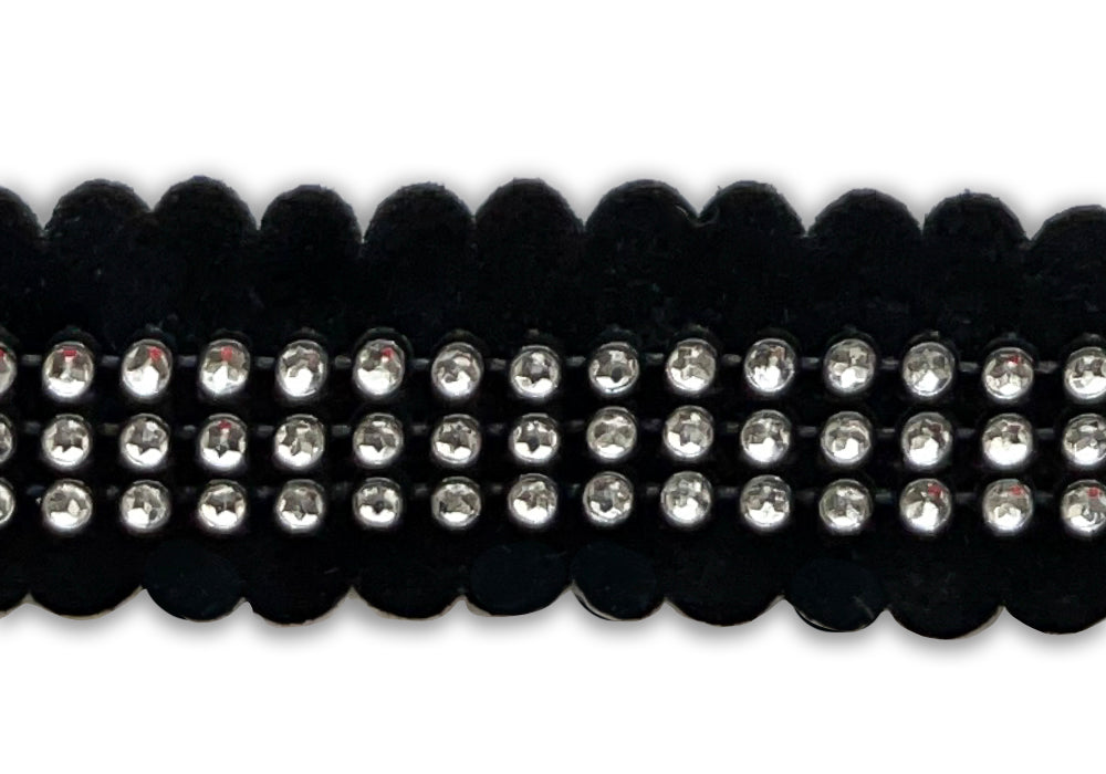 1 1/4" Sparkling Meandering Scallops Trim (Made in France)