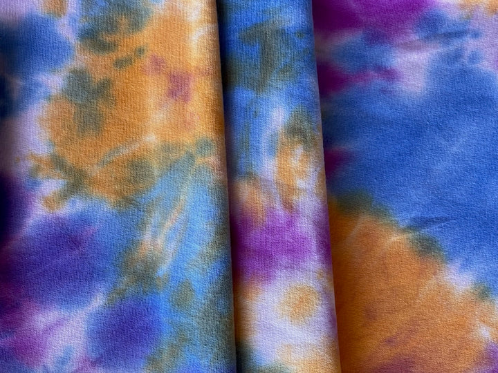 Rich Sherbet Tie-Dye French Terry Cotton Knit (Made in the Netherlands)