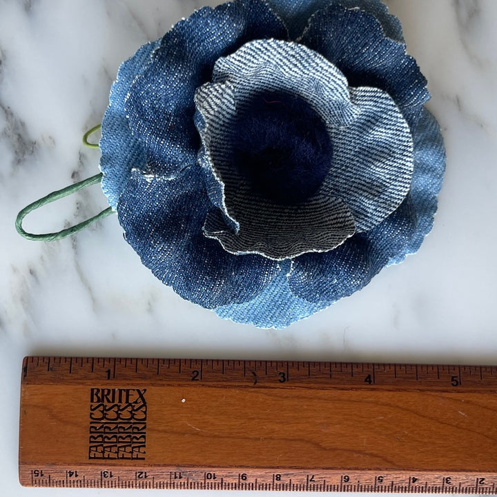 Denim & Indigo Center Flower (Made in USA)