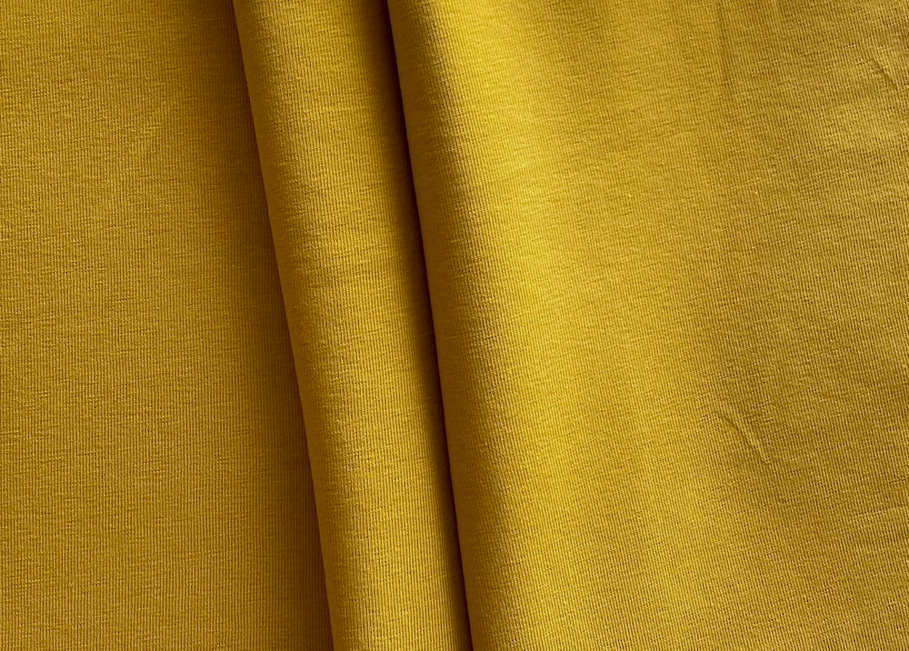 Honey Mustard Yellow Cotton Knit (Made in the Netherlands)