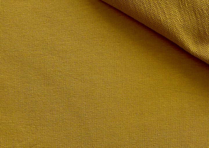 Honeyed Curry French Terry Cotton Knit (Made in the Netherlands)