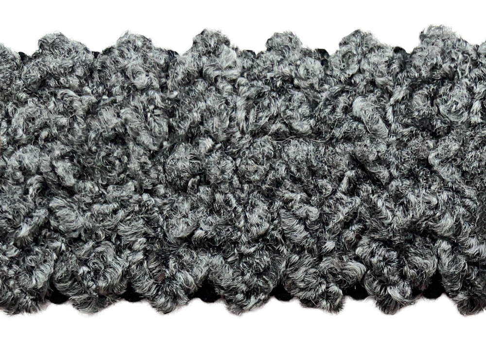 2 1/4" Dense San Francisco Fog Bouclé Trim (Made in USA)