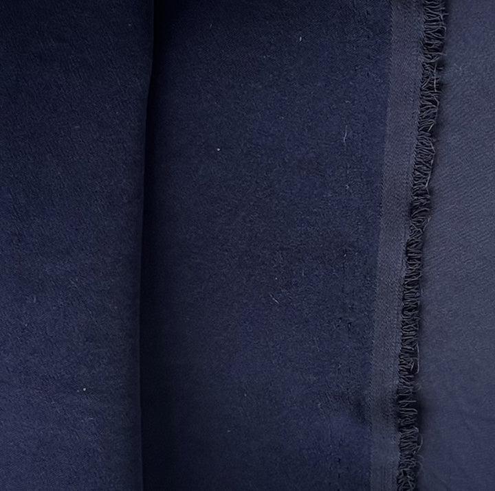 Heavier Inky Navy Stretch Polyester Duchess Satin (Made in Japan)
