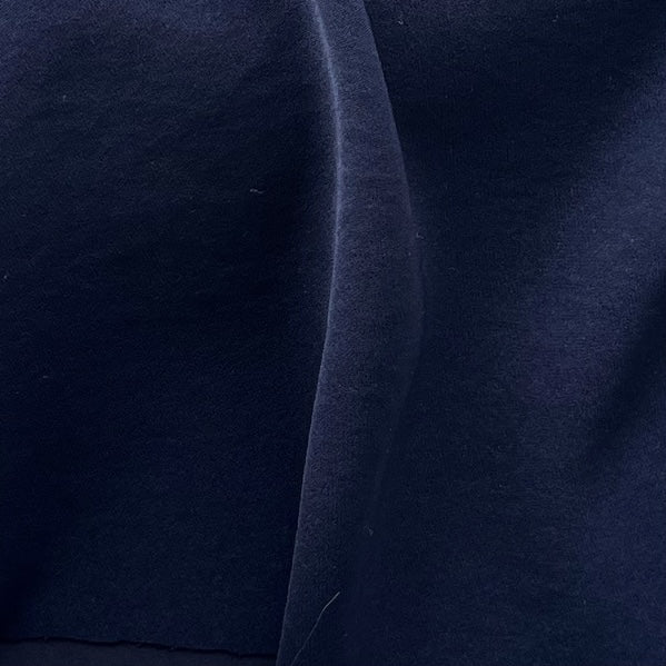 Heavier Inky Navy Stretch Polyester Duchess Satin (Made in Japan)