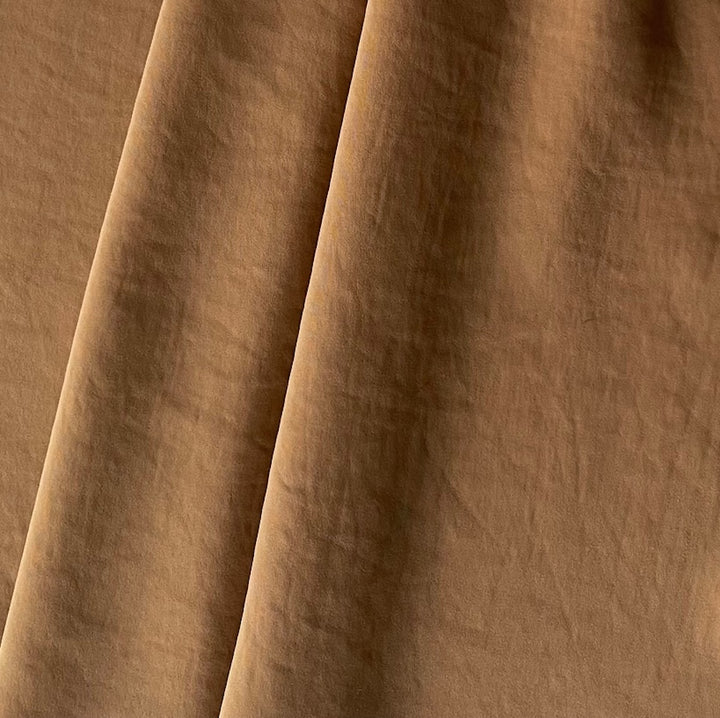 Mid-Weight Bronzed Curry Stretch Polyester (Made in Japan)