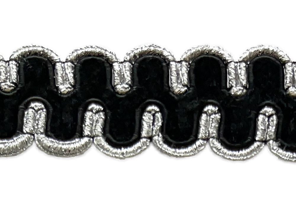 7/8" Sooty Silver-Topped Hills Trim (Made in France)