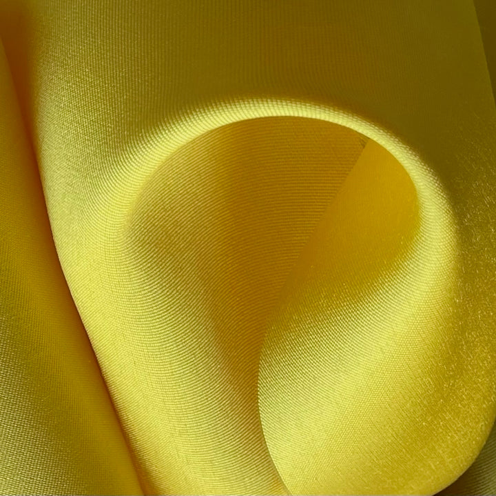 Cadmium Yellow Crisp Polyester Mikado Twill