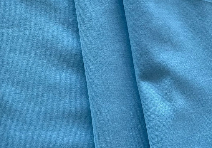 Mid-Weight Olympic Blue Cotton Knit (Made in  Italy)