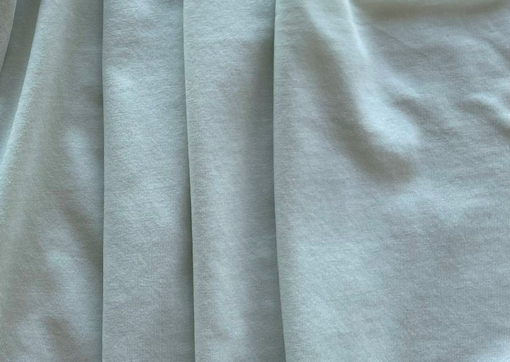 Lighter-Weight Palest Sea Grass Cotton Knit (Made in Italy)