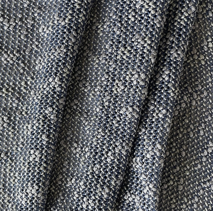 Semi-Sheer Silvery Mock Chainmail Cotton Blend Sweater Knit