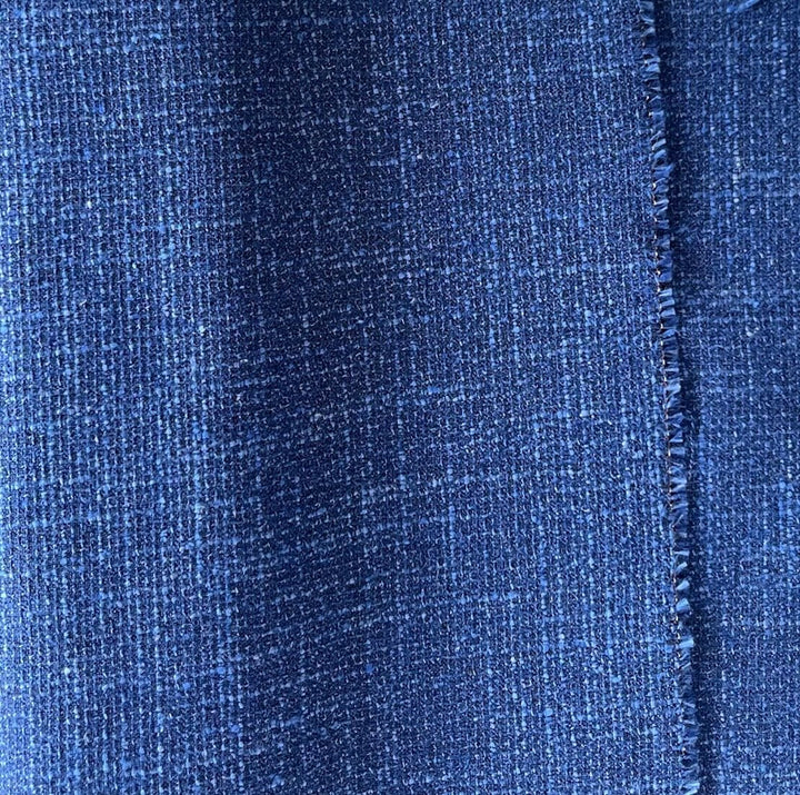 Loro Piana Indigo Virgin Wool & Silk Tweed Jacketing (Made in Italy)