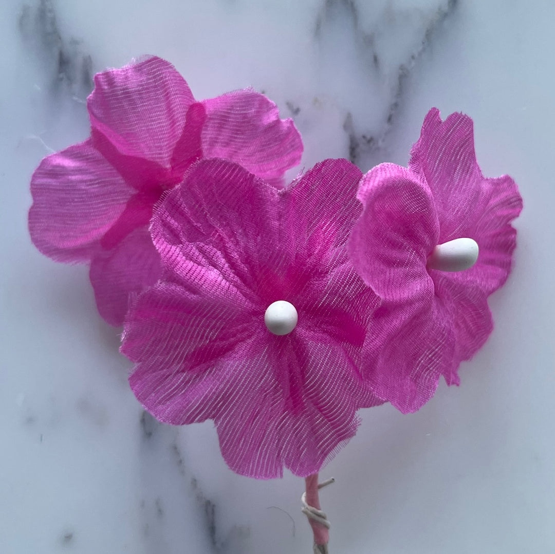 Sweet Fuchsia Cluster Silk Flower (Made in USA)