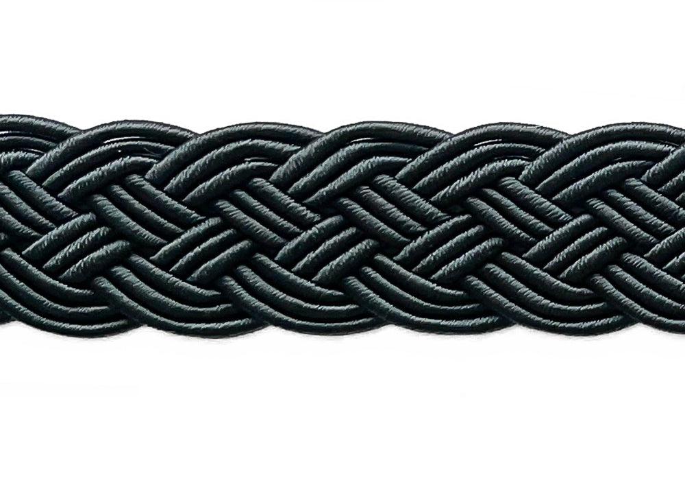 Braid Webbing: Black and White Braid Webbing: Black and White