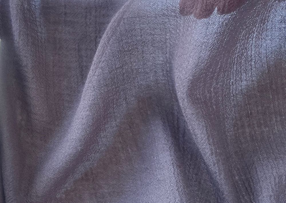 Semi-Sheer Rosy Wenge Crinkled Wool Gauze (Made in Italy) – Britex