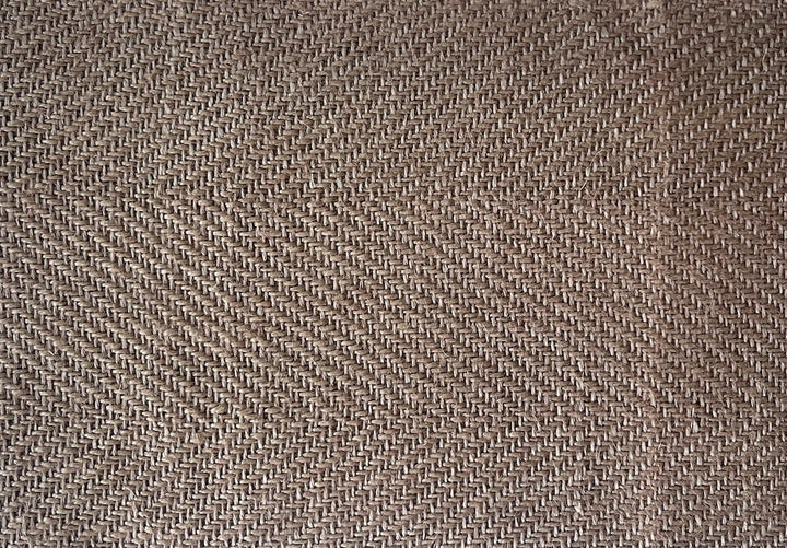 Rough Hewn Burnt Sugar Herringbone Linen (Made in Belgium)