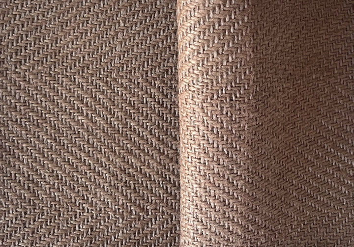 Rough Hewn Burnt Sugar Herringbone Linen (Made in Belgium)