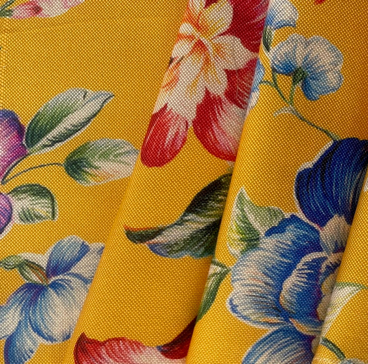 Ungaro Mid-Weight Summer Bouquet Linen-Esque Silk (Made in Italy)