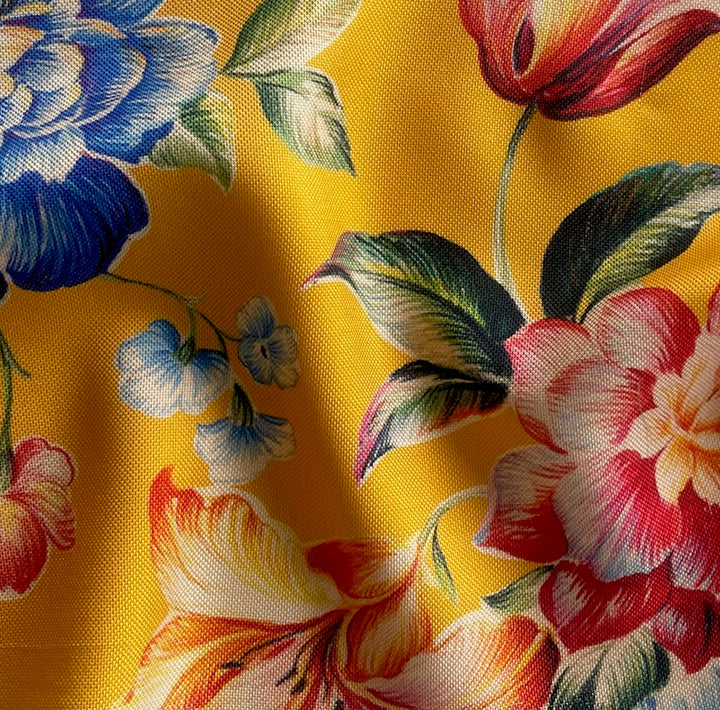 Ungaro Mid-Weight Summer Bouquet Linen-Esque Silk (Made in Italy)