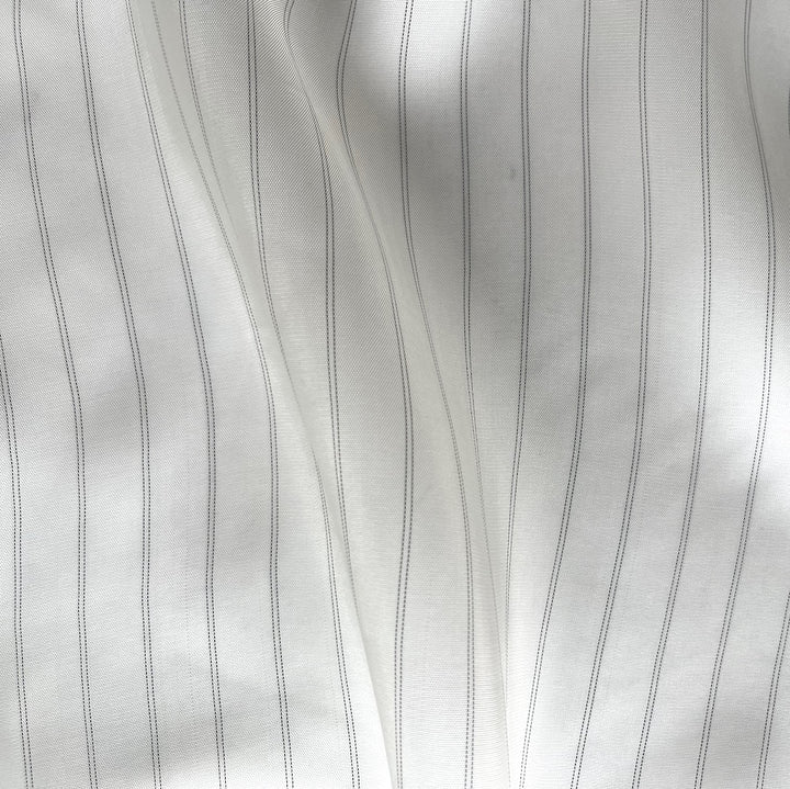 Black Pinstriped Rayon Bemberg Lining