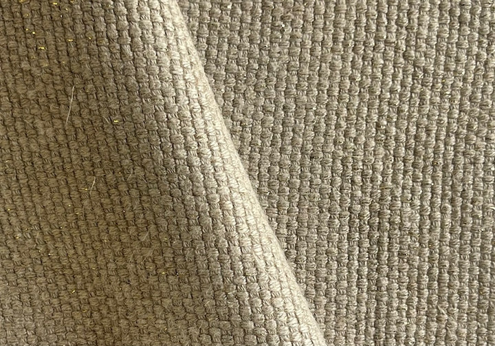 Flaxen Metallic Gold Sprinkles Linen (Made in Italy)