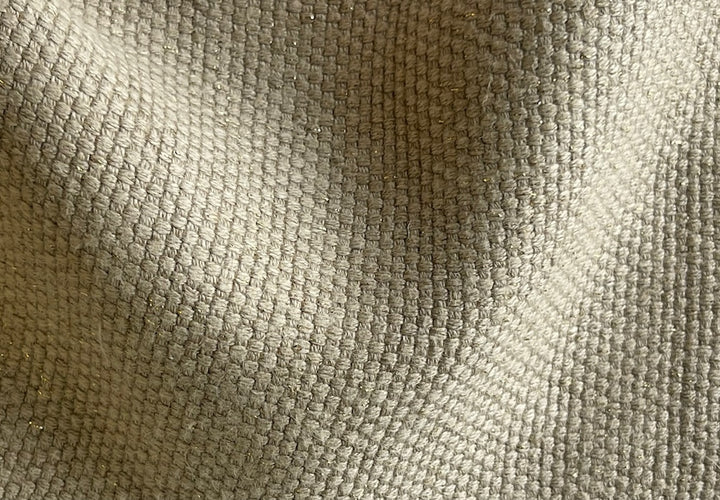 Flaxen Metallic Gold Sprinkles Linen (Made in Italy)