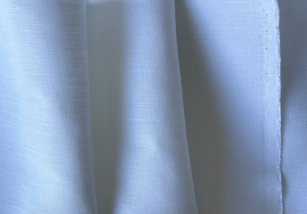 Ice White Linen & Cotton Blend (Made in Poland)