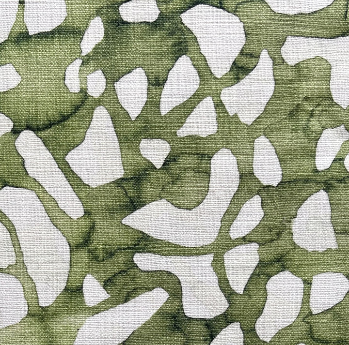 Softly Amorphous Spring Moss Cotton Canvas (Made in India)