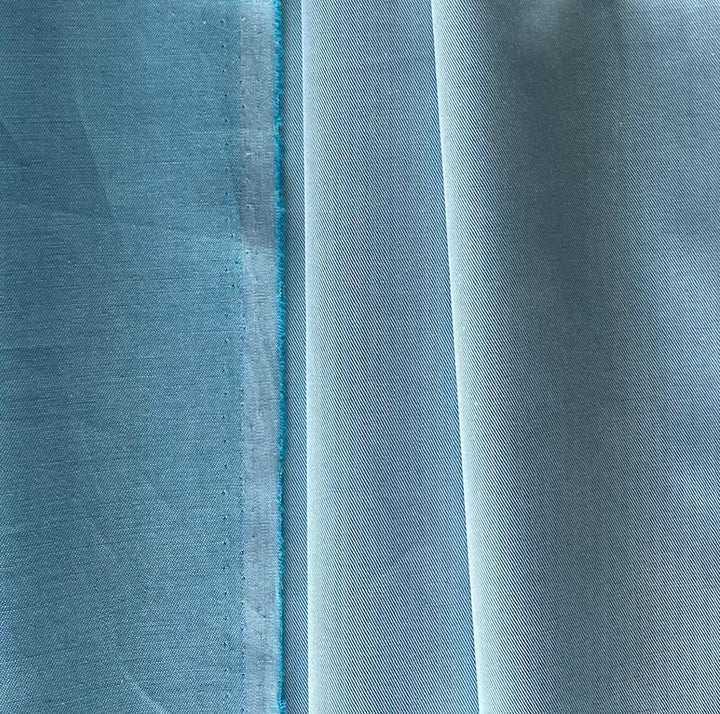 Solbiati  Peacock Blue Cross-Woven Cotton Twill Shirting (Made in Italy)
