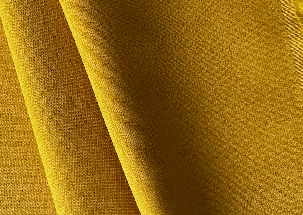 Vibrant Honeyed Amber Double-Faced Wool Coating (Made in Italy)