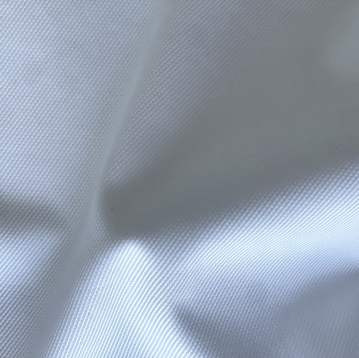 Solbiati Mid-Weight Bright White Stretch Cotton Twill (Made in Italy)