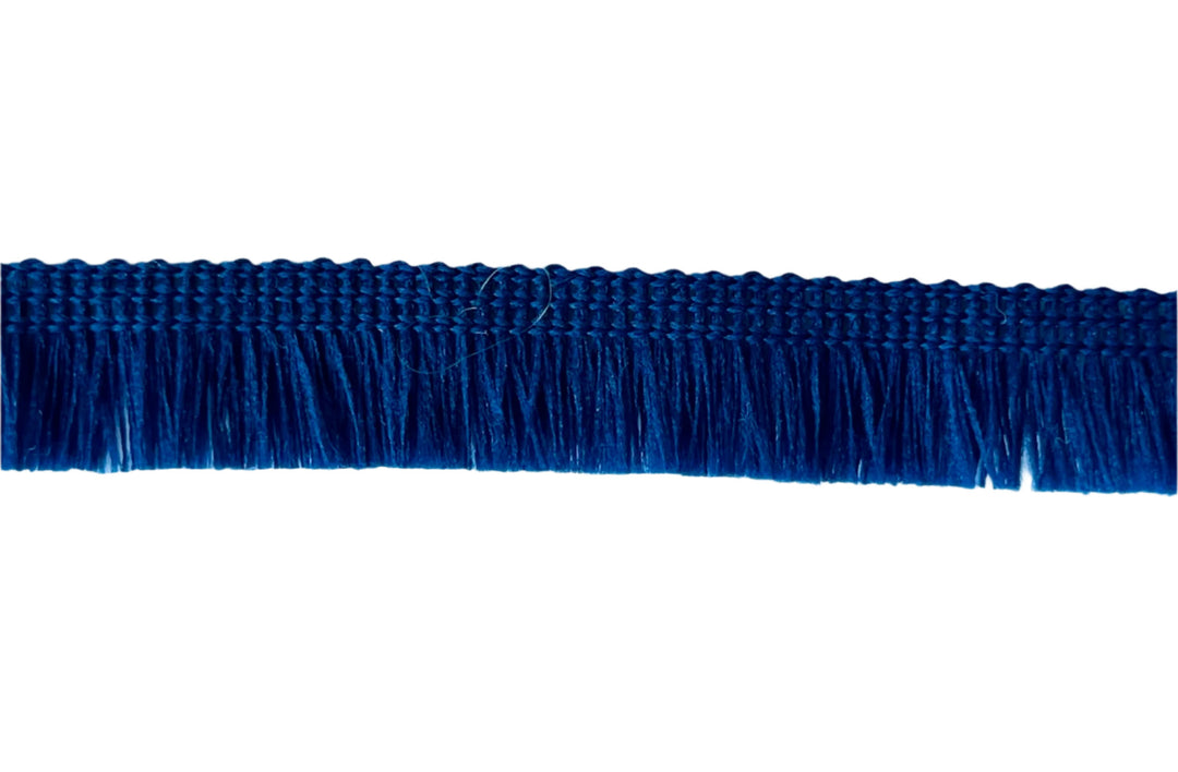 1/2" Bright Navy Fringed Piping Trim (Made in France)