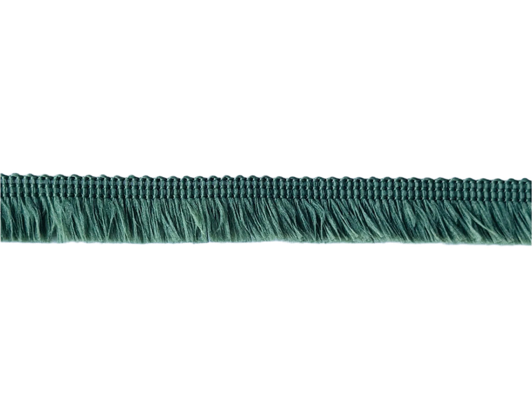1/2" Bright Olive Fringed Piping Trim (Made in France)