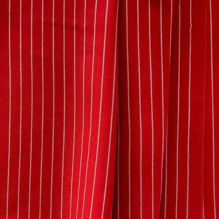 Mid-Weight Peppermint Stick Double-Faced Wool Blend Coating (Made in Italy)
