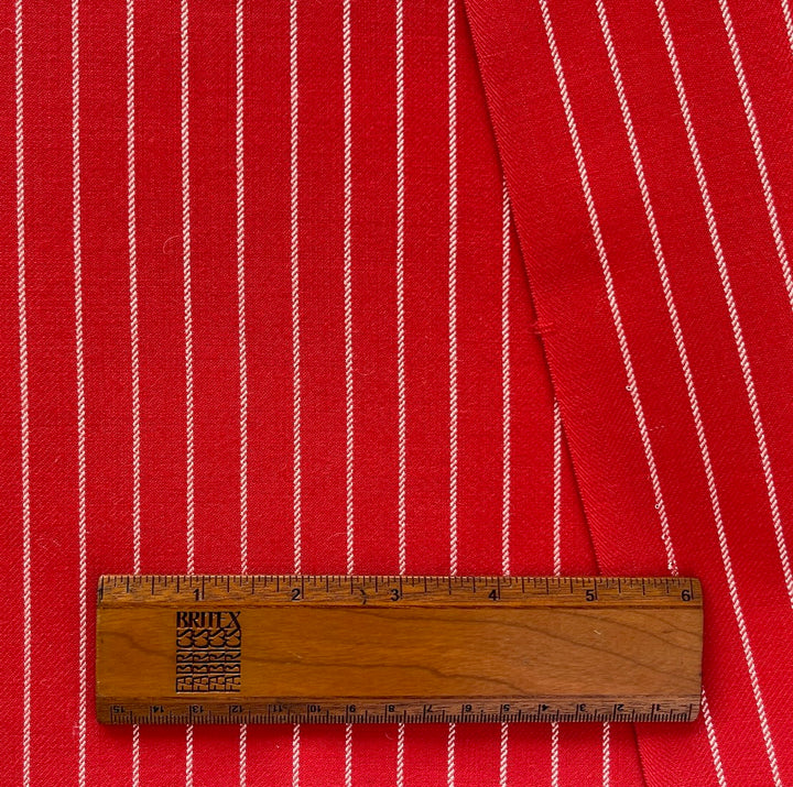 Mid-Weight Peppermint Stick Double-Faced Wool Blend Coating (Made in Italy)