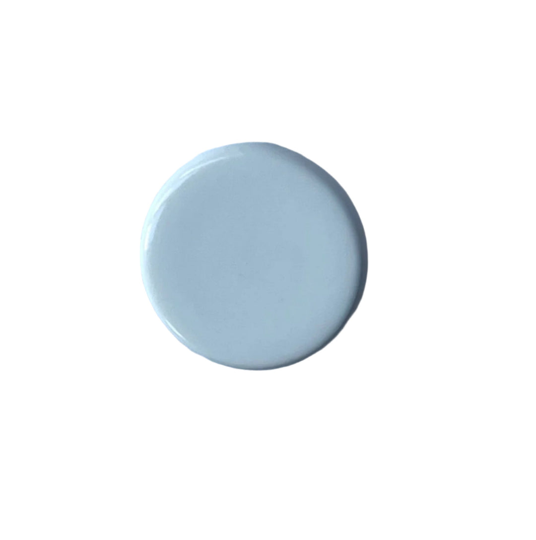 1/2" Gleaming Flat White Enameled Metal Button (Made in Italy)