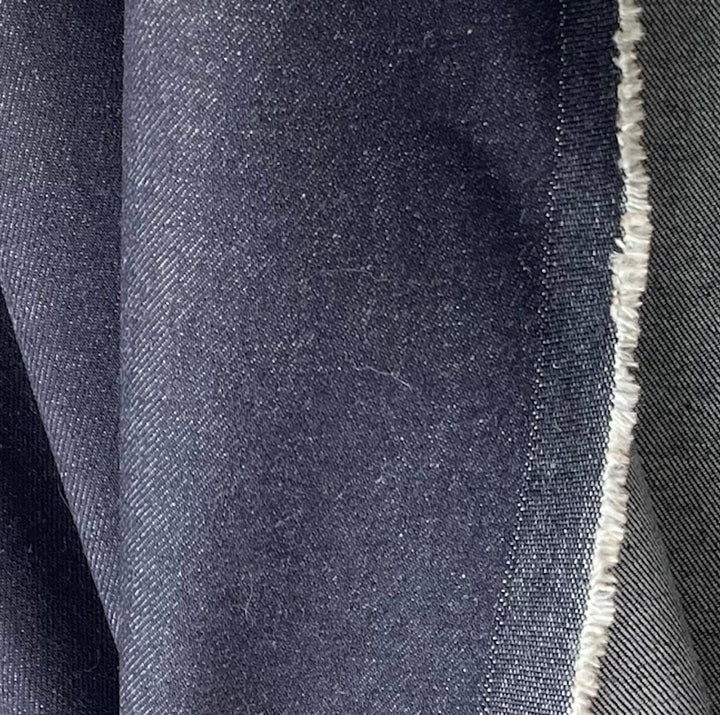 14 Oz Heavy Deep Indigo Stretch Cotton Denim (Made in USA)