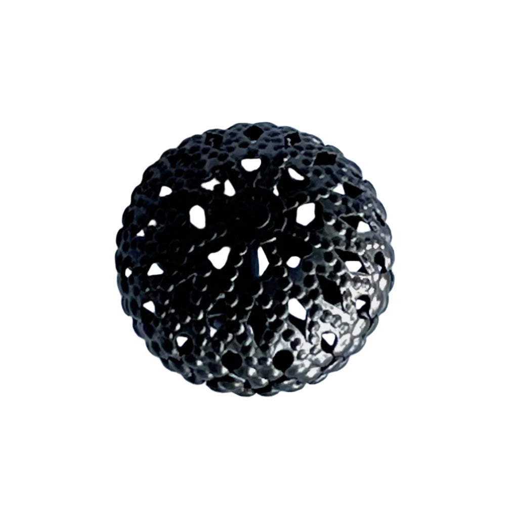 Domed Filigree Antique Gold Metal Button (Made in Spain)