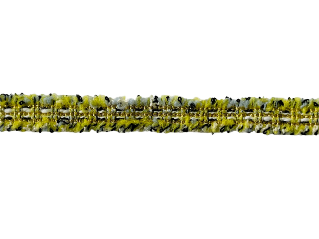 1/2" Chartreuse & Metallic Gold Trim (Made in France)