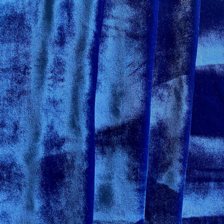 Dreamy Royal Blue Silk & Rayon Blend Velvet