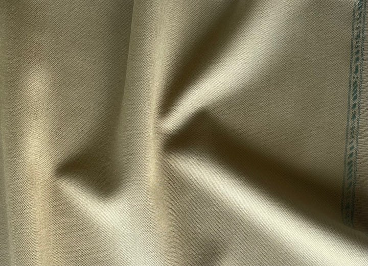Sandy Beige Selvedged Super 140s Wool Suiting (Made in Italy)