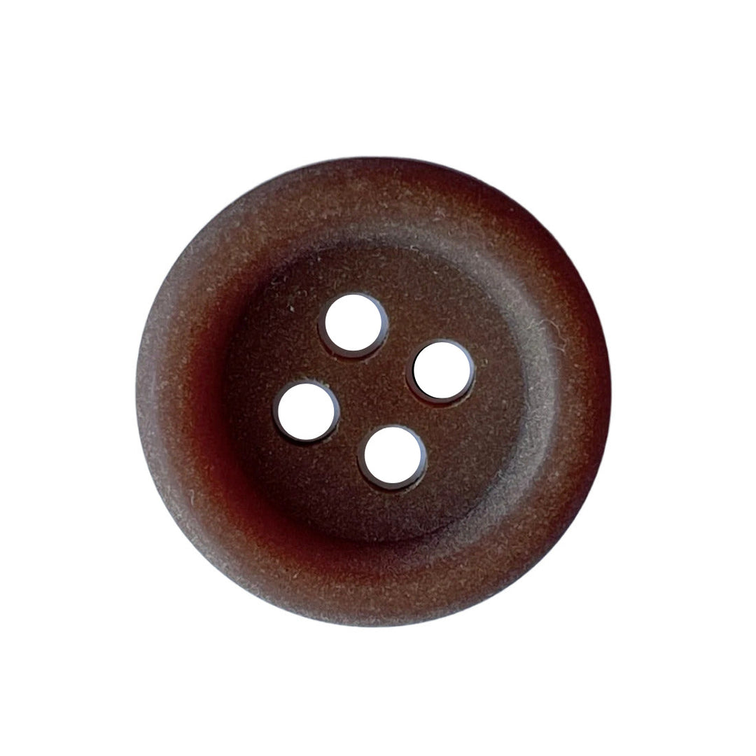 1 3/8" Mottled Chestnut 4-Hole Plastic Button (Made in Germany)