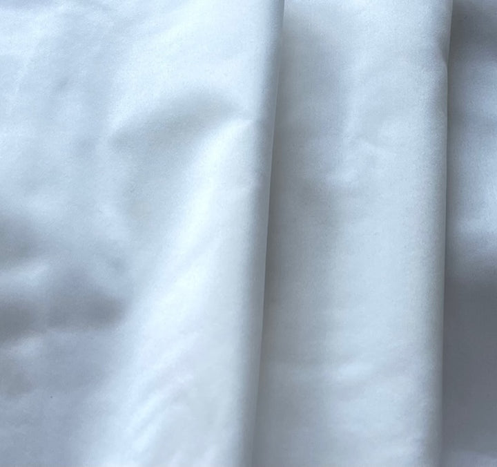 Snow White Delustered Silk & Cotton Duchess Satin (Made in Italy)