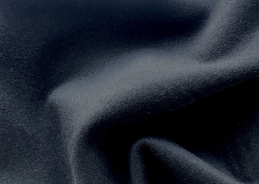 Heavy-Weight Supple Obsidian Wool & Cashmere Coating (Made in Italy)