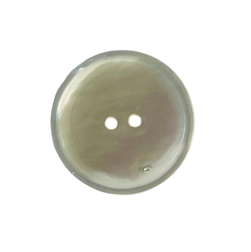 1" Rimless Natural 2-Hole Shell Button