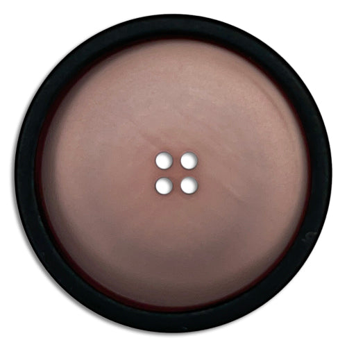 Rosewood & Black 4-Hole Plastic Button (Made in Germany)