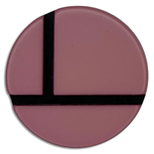 Mondriaan Pinked Cinnabark Plastic Button (Made in Spain)
