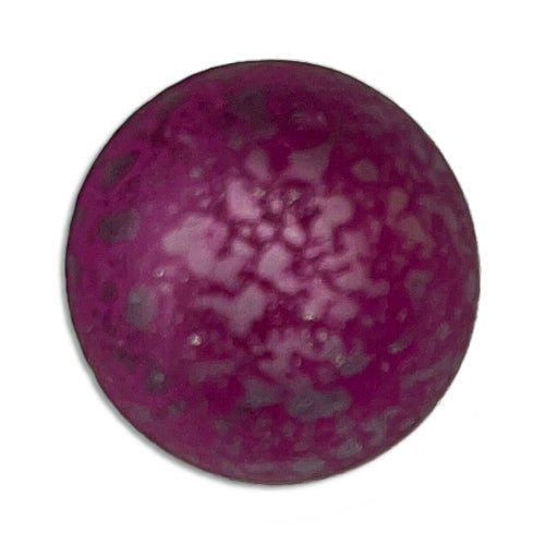 Domed Mottled Fuchsia Moon Plastic Button (Made in Spain)