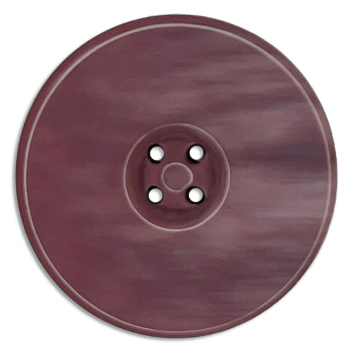 Heathered Boysenberry 4-Hole Plastic Button (Made in Italy)