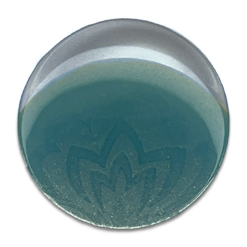 Lotus Aqua & Clear Plastic Button (Made in Italy)