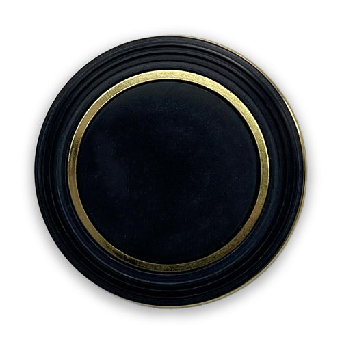 1 3/8" Midnight Navy & Gold Plastic Button (Made in Italy)